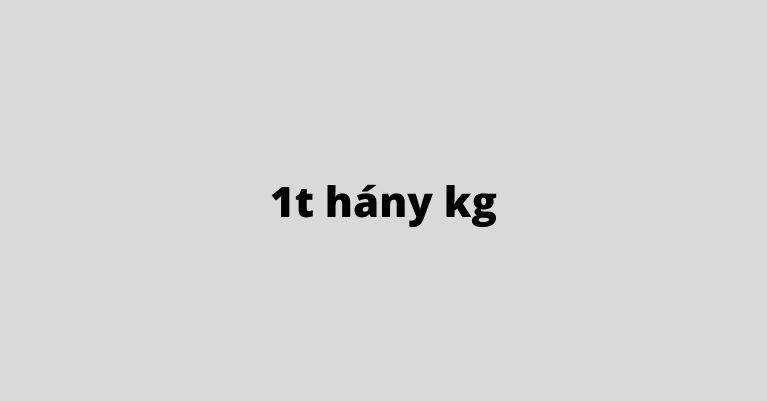 1t hány kg