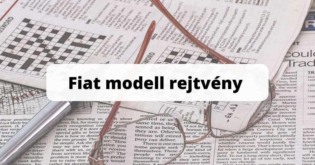 Fiat modell rejtvény